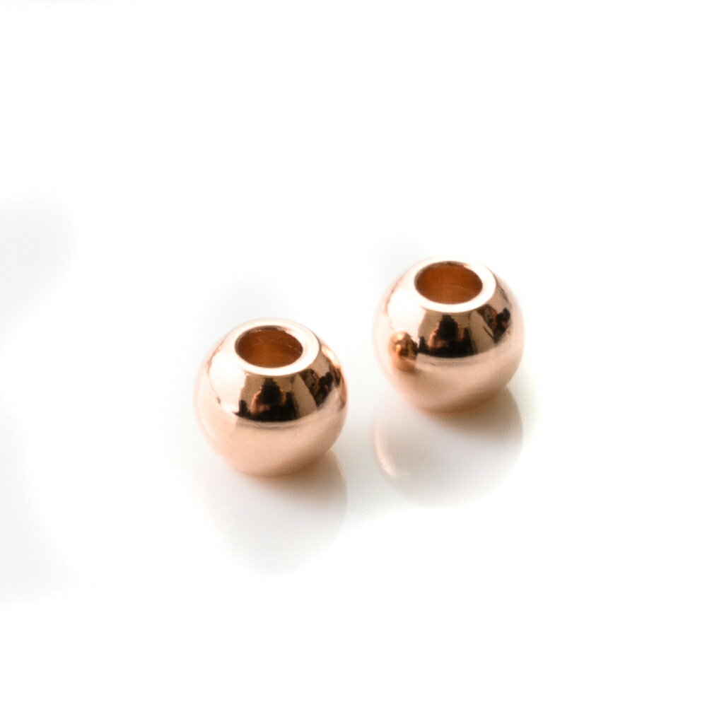 【毎日発送】【サージカルステンレス 316 】 メタル ビーズ 丸 ピンクゴールド 3mm...