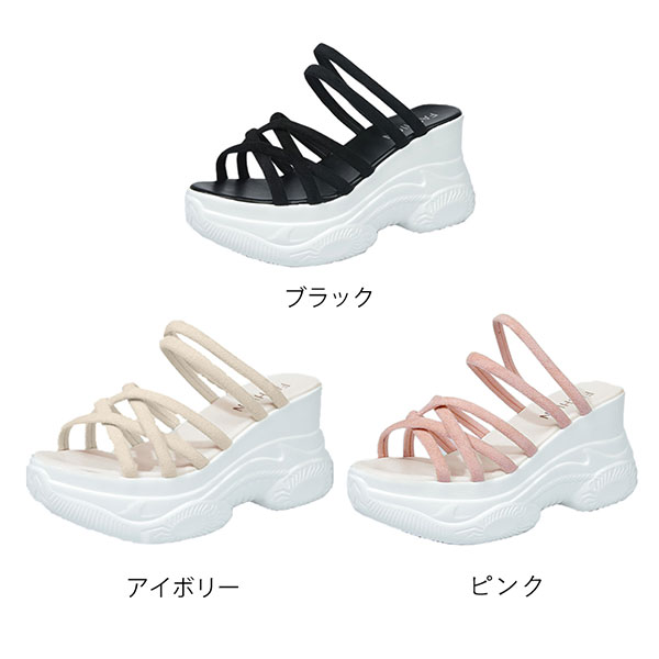 厚底サンダル レディース 夏 サンダル ストラップ サンダル 脚長効果 リゾートサン...