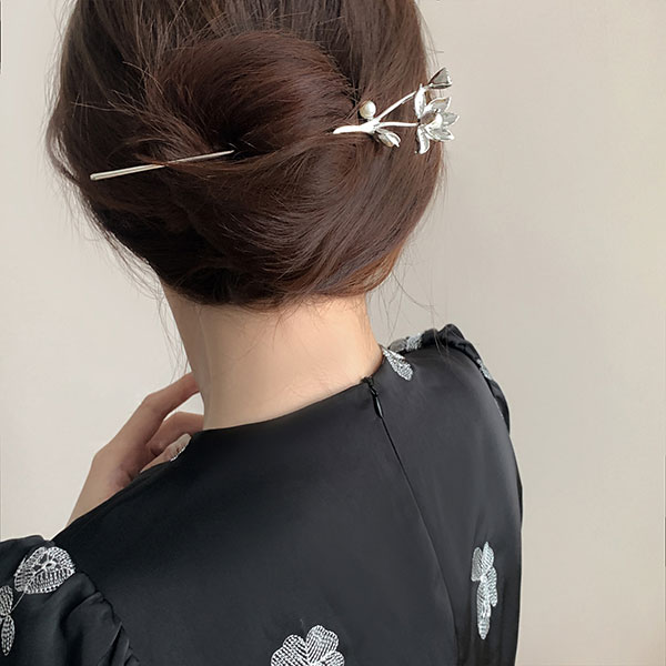 スティック かんざし 花 簪 ヘアアクセサリー ワンポイント ヘアスティック まとめ...