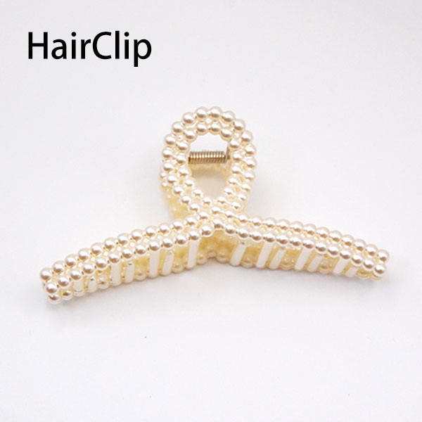 Rakuten - ヘアクリップ 大きめ バンスクリップ パール調 ヘアクリップ ハーフアップ クリップバンス ヘアアクセサリー まとめ髪 挟むだけ しっかり おしゃれ カジュアル ヘアアップ ヘアアレンジ フォーマル パーティ
