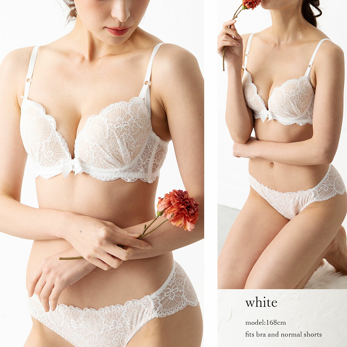 楽天市場】総レース（カラーホワイト）（セット｜インナー・下着