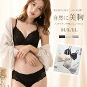 【2点セット】自然に美胸 カルミアレースノンワイヤーブラジャー&ショーツセット