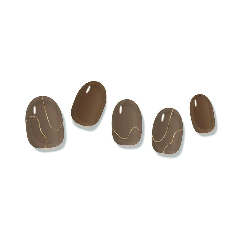 ギンザボーテのesshimo エッシーモ Fit Fix gel nail Brown Loop ブラウンループ 貼るだけ 硬化 エシカルネイル ハンドネイル ジェルネイルシール セルフネイル デザインネイル ネイルステッカー sss｜アングル3