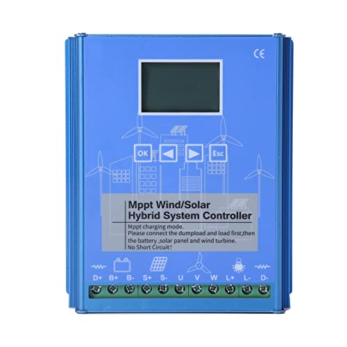 SAYAENERUGI LCD表示 mppt風力発電機増圧コントローラー ソーラーパネル充電コントローラ 風力ソーラーハイブリッド チャージコントローラー 自動識別 家庭用 バッテリコントローラ保護 自動照明街路灯 充電コントローラー