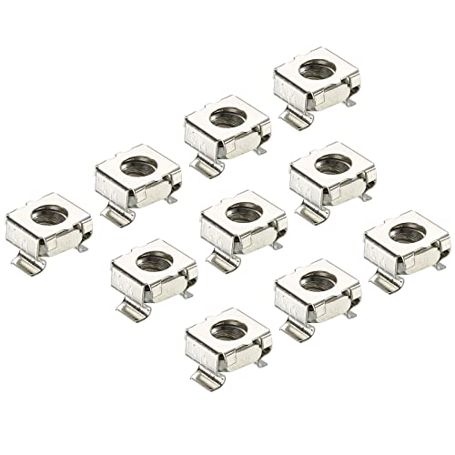 PATIKIL M6 ケージナット 炭素鋼 ニッケルメッキ サーバーラックキャビネット用 シ...