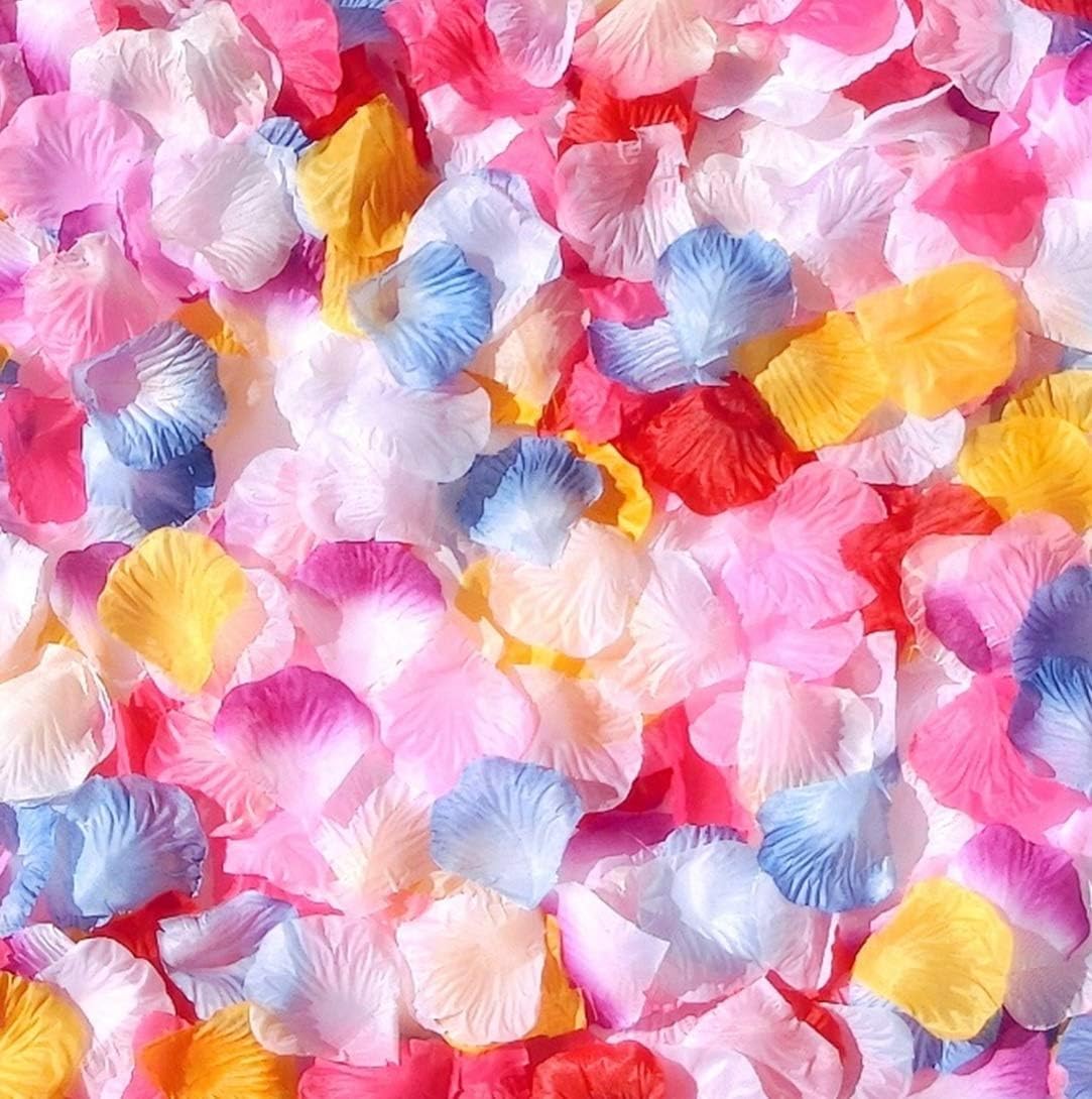 MEOTDEOY 紙吹雪 10色 約2000枚 バラの花びら 造花 フラワーシャワー プロポーズ ウエディング 店舗飾り バレンタイン 誕生日 パーティー お祝い 飾り付け 乙女心 人気 写真摄影 おしゃれ