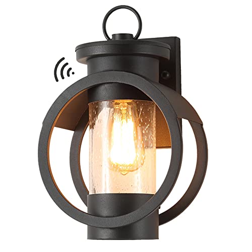 ALLUCK ポーチライト 光感センサー 屋外 明暗センサー付き LED ブラケット ウォールランプ 防雨型照明器具 夜自動点灯昼自動消灯 門柱灯 玄関灯 防犯 廊下灯 ガーデンライト壁掛け照明 モダン風 100VE26口金対応（電球1個サービス） (bronze)