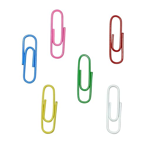 BRIIKPP 200本入り カラーゼムクリップ 6色 28mm
