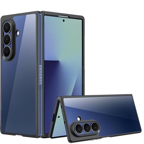 ZLFENJOY Galaxy Z Fold7 SC-56F クリア ケース TPUフレーム+PCバックパネル ギャラクシー Z Fold7 透明 ケース 2重構造 米軍MIL規格 耐衝撃 【軽量・傷防止・指紋防止・落下防止・黄ばみ防止・ワイヤレス充電対応】Galaxy z fold7カバー 専用 (透明)