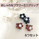 【当日出荷】 ヘアクリップ バンスクリップ ミニクリップ 韓国アクセ セット フラワー 花 クリア 前髪 ヘアアレンジ サイドヘア カラバリ豊富 デイリー オフ...