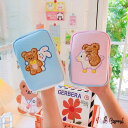 【当日出荷】 韓国 ポーチ 合皮 ケーブル 充電器 モバイルバッテリー かわいい 大容量 可愛い 高校生 ガーリー 女子高生 メイク くま うさぎ 中学生 ナプキン サニタリー 水色 ピンク 雑貨 milkjoy 充電が通せる便利なポーチ 夏色が可愛い合皮ポーチ♪全2色)