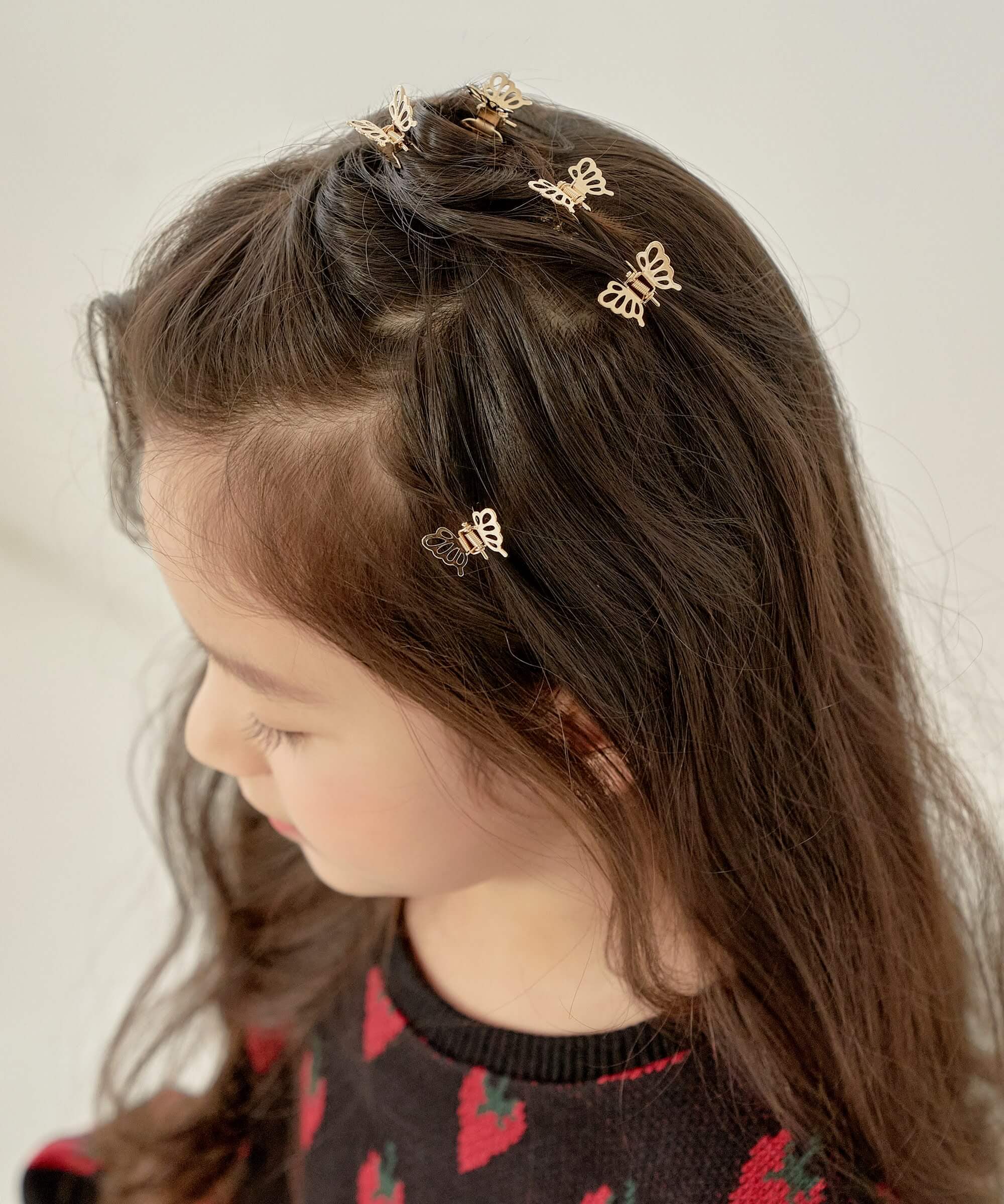 ヘアクリップ リボン キッズ ヘアゴム ヘアピン 白 かわいい イチゴ