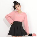 【50％OFF アウトレットSALE】通販限定 PINKHUNT ピンクハント セーラー襟 トレーナー 6353K 子供服 キッズ ジュニア 女の子 PH 中学生女子 ファッション 服 小学生 かわいい 韓国トレンドファッション