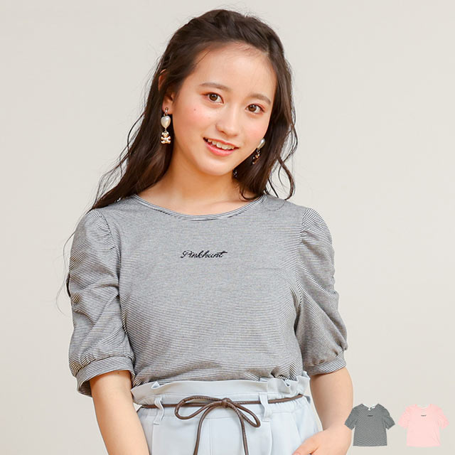 楽天PINKHUNT 楽天市場店【40％OFF アウトレットSALE】通販限定 PINKHUNT ピンクハント 背中あき リボン Tシャツ 6855K 子供服 キッズ ジュニア 女の子 PH 中学生女子 韓国トレンドファッション 服 小学生 かわいい