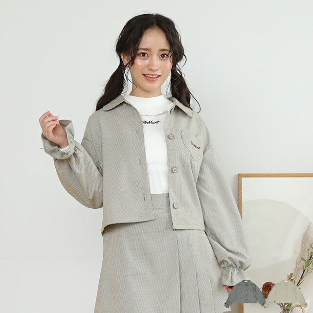 【50％OFF アウトレットSALE】通販限定 ハートポケット アウター シャツ 7547K Cuugal掲載 子供服 小学生 お出かけ かわいい おしゃれ 中学生 キッズ ジュニア 女の子 PH PINKHUNT ピンクハント