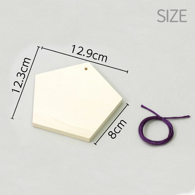 五角絵馬 1個入 / 工作キット 木製玩具 伝統玩具 昔の遊び お正月 和正月 未着色 素材 材料 未着色 素材 材料 アーテック artec【ゆうパケット対応】 2