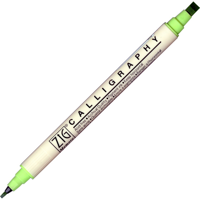 【呉竹】ZIG メモリーシステムカリグラフィー キウイ 1個入 / ペン カリグラフィー POP ツインタイプ ..
