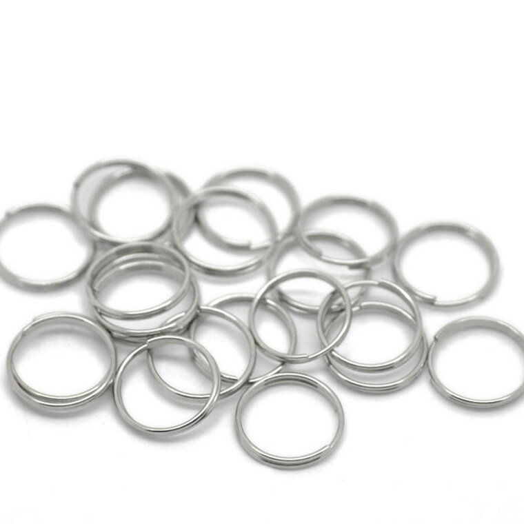 12mm シルバー 50個入 二重マルカン 二重リング 【ゆうパケット対応】