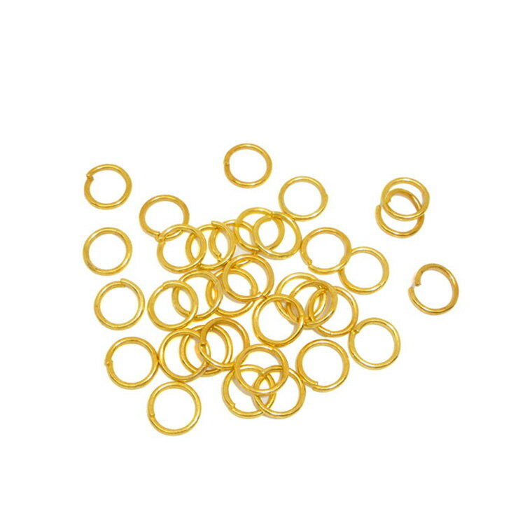 10mm 50個入 マルカン 丸カン 金メッキ / チャーム チェーン アクセサリー ストラップ 修理金具【ゆうパケット対応】