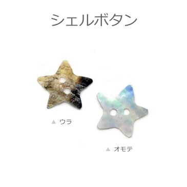 在庫限り!シェルボタン 2つ穴 星型(1個入)/ 貝殻 貝ボタン 釦 ぼたん スター 手芸 ハンドメイド ナチュラル 海 パール 虹色 螺鈿 らでん 夏 summer キッズ kids【ゆうパケット対応】