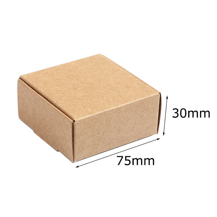 75mm×75mm 3枚入 ギフトボックス 組み立て式 ナチュラル / 箱 小箱 クラフトボックス アクセサリーボックス box ラッピング 材料 備品 プレゼント 包装 ブラウン ナチュラル【ゆうパケット対応】