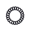 1個入 20mm メタルチャーム チェーンリング カンなし 内径12mm 黒 / ペンダントトップ くさり 輪 コネクタパーツ 接続金具 繋ぎパーツ つなぎパー...