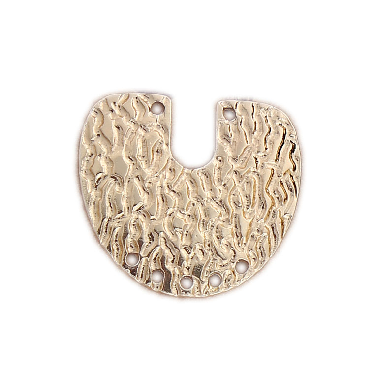 1個入 30mm×27mm コネクターパーツ U字形 打ち出しデザイン 金メッキ / メタルチャーム ネックレスパーツ アクセサリーパーツ 合金 ゴールドカラー コネクターパーツ 接続金具 金属製 シャンデリア【ゆうパケット対応】