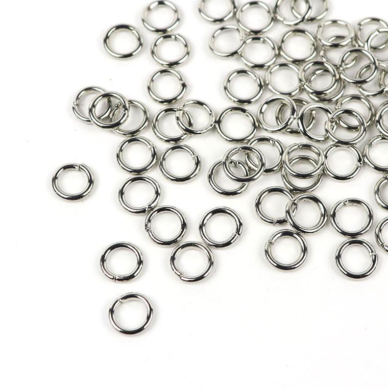 8mm 100個入 マルカン 丸カン シルバー / 接続金具 繋ぎパーツ 円形 シルバートーン チャーム取付け キーホルダー 修理 【ゆうパケット対応】