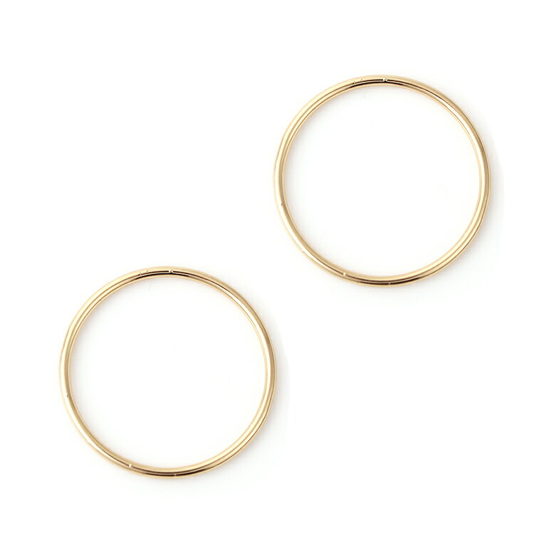 直径（約）34mm 2個入 丸カン マルカン 口閉じ ゴールド / チャーム チェーン アクセサリー ストラップ パーツ リングパーツ 繋ぎ コネクターパーツ 金 ハンドメイド材料【ゆうパケット対応】