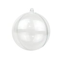 φ100mm 穴5mm 1個入 クリスマスボール ツリー飾り クリア / Christmas Xmas ホルダー付き プラスチック プラスティック オーナメントボール 透明 パーティー装飾 お祝い飾り 手作り 子供向け 景品入れ ハンドメイド材料 カプセル クラフト材料【宅配便】