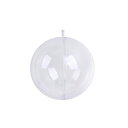 φ80mm 穴3mm 1個入 クリスマスボール ツリー飾り クリア / Christmas Xmas ホルダー付き プラスチック プラスティック オーナメントボール 透明 パーティー装飾 お祝い飾り 手作り 子供向け 景品入れ ハンドメイド材料 カプセル クラフト材料【宅配便】