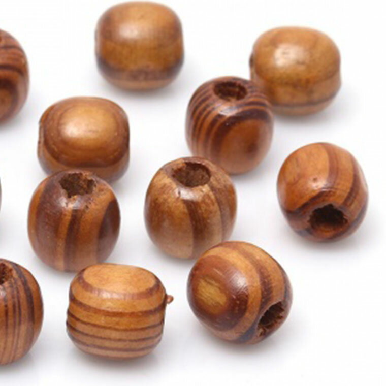 13mm 10個入 ウッドビーズ バレル スト...の紹介画像3