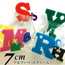 アンシャンテラボ アクリル製アルファベットチャーム7cm 厚さ:3mm 豊富なカラー / オリジナル商品 ネームタグ イニシャル ハンドメイド材料 パーツ 資材...