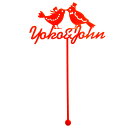 アンシャンテラボ アクリル製 名入れ ウェディングバード フラワーピック / オリジナル商品 wedding 結婚式 お祝い ケーキトッパー ケーキピック 推し...