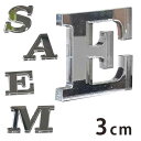 3cm 厚さ約3mm 切り抜き文字 アルファベット大文字 ミラーアクリル製 アンシャンテラボ / オリジナル商品 切り文字 切文字 パーツ ローマ字 ハンドメイド クラフト DIY 表札 ネームプレート 看板 ウェルカムボード ウエディング ウェルカムボード【ゆうパケット対応】