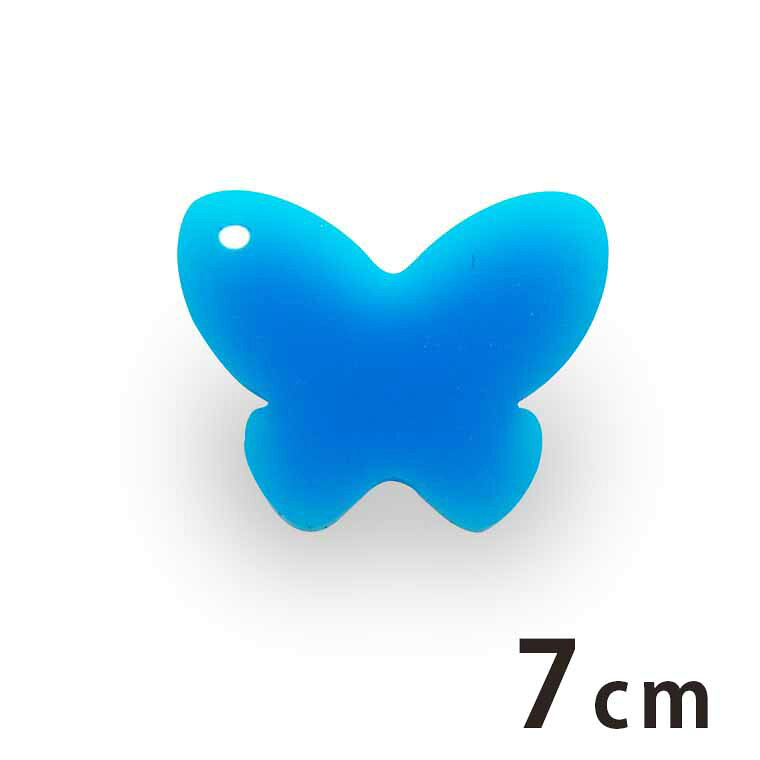 商品について 商品名 自社工房アクリルチャーム 7cm 蝶1 商品について 可愛いシルエットに穴が開いたパーツです。マルカンとカニカンを付けてチャームするのもおすすめ。ピアス・ブレスレットなどのアクセサリー作り、レジンにも最適です。サイズ違いや色違いの組み合わせも可愛いですよ♪ サイズ 横×縦 70mm×55mm 厚さ2mm 穴2.5mm セット内容 ×1 ブランド アンシャンテ・ラボ ※アンシャンテ・ラボは"みんなの好きを応援する"をブランドミッションに、アンシャンテの自社工房で企画・製作したオリジナル商品のブランドです。 ポスト投函配送詳細 30個までOK！ ※ポスト投函配送の注意事項：代引き・日時指定不可、補償なし 以下の場合、宅配便でのお届け、送料変更となります。 ・メール便最大数超えた場合 ・宅配便配送商品と同時購入 ※送料変更作業は、担当者にて確認後の手動となりますので、購入後の反映をお待ちください。 備　考 ※画像は閲覧環境により実際の色と異なる場合がございます。あらかじめご了承ください。※デザインの都合上、縦横比が変わるため、実寸サイズが多少異なる場合があります。 サイズバリエーション一覧 1cmサイズ 2cmサイズ 3cmサイズ 5cmサイズ 7cmサイズ■その他のサイズ■