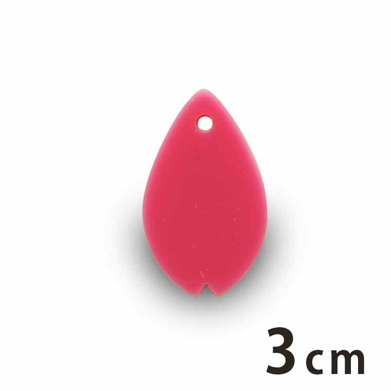 Rakuten - アクリルチャーム 花びら 3cm 厚さ2mm 選べる豊富なカラー アンシャンテラボ / アクセサリーパーツ さくら 桜 はなびら ピアス イヤリング ブレスレットハンドメイド材料 レジン資材 【ゆうパケット対応】