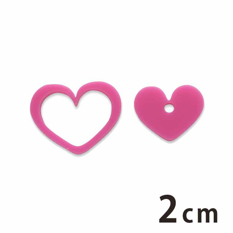 アクリルチャーム フレーム付き ハート1・2cm 厚さ2mm 選べる豊富なカラー アンシャンテラボ / アクセサリーパーツ ピアス イヤリング ブレスレットハンドメイド材料 レジン資材 【ゆうパケット対応】