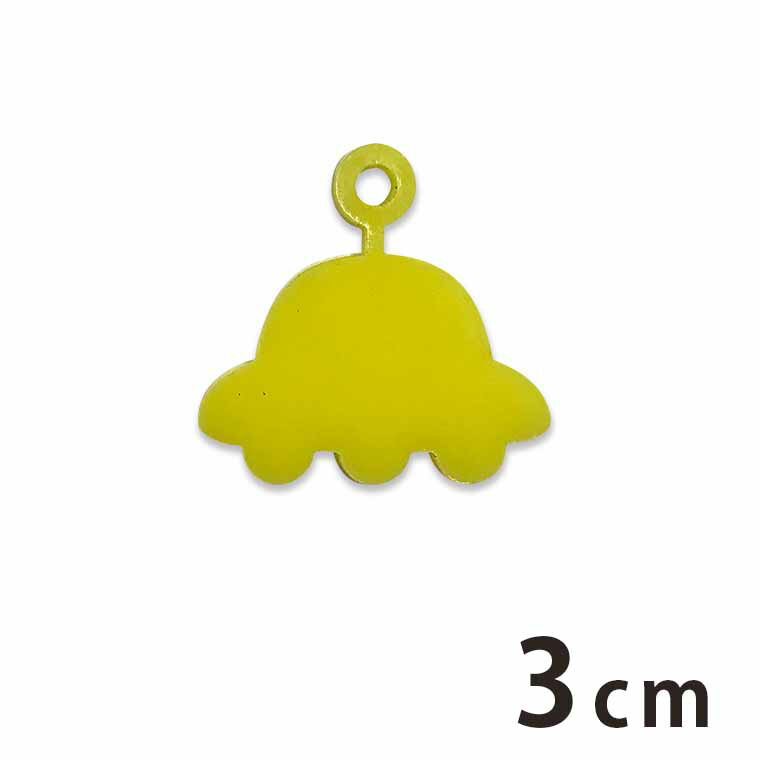 Rakuten - アクリルチャーム UFO1・3cm 厚さ2mm 選べる豊富なカラー アンシャンテラボ / アクセサリーパーツ ピアス イヤリング ブレスレットハンドメイド材料 レジン資材 【ゆうパケット対応】