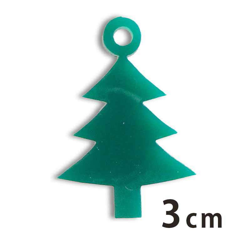 Rakuten - アクリルチャーム クリスマスツリー 3cm 厚さ2mm 選べる豊富なカラー アンシャンテラボ / もみの木 アクセサリーパーツ ピアス イヤリング ブレスレットハンドメイド材料 レジン資材【ゆうパケット対応】