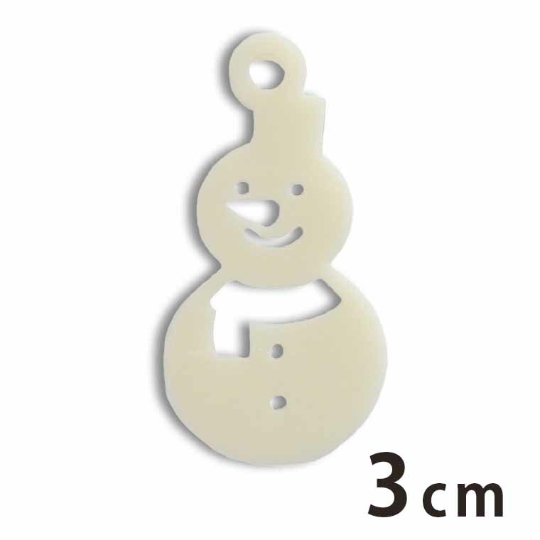 アクリルチャーム 雪だるま 3cm 厚さ2mm 選べる豊富なカラー アンシャンテラボ / スノーマン クリスマス 冬 アクセサリーパーツ ピアス イヤリング ブレスレットハンドメイド材料 レジン資材【ゆうパケット対応】