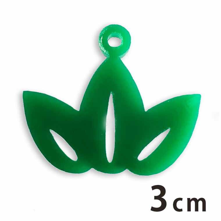 Rakuten - アクリルチャーム 笹 3cm 厚さ2mm 選べる豊富なカラー アンシャンテラボ / お正月 縁起物 和風 和柄 ささ 竹 アクセサリーパーツ ピアス イヤリング ブレスレットハンドメイド材料 レジン資材【ゆうパケット対応】