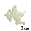 3cm アンシャンテラボ アクリルチャーム キューピッド 厚さ:2mm 豊富なカラー / アクセサリーパーツ バレンタイン 弓を持つ天使 エンジェル クピド ピ...