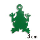 3cm アンシャンテラボ アクリルチャーム カエル 厚さ:2mm 豊富なカラー / アクセサリーパーツ アニマルシリーズ 動物園シリーズ 生き物シリーズ 蛙 髪...