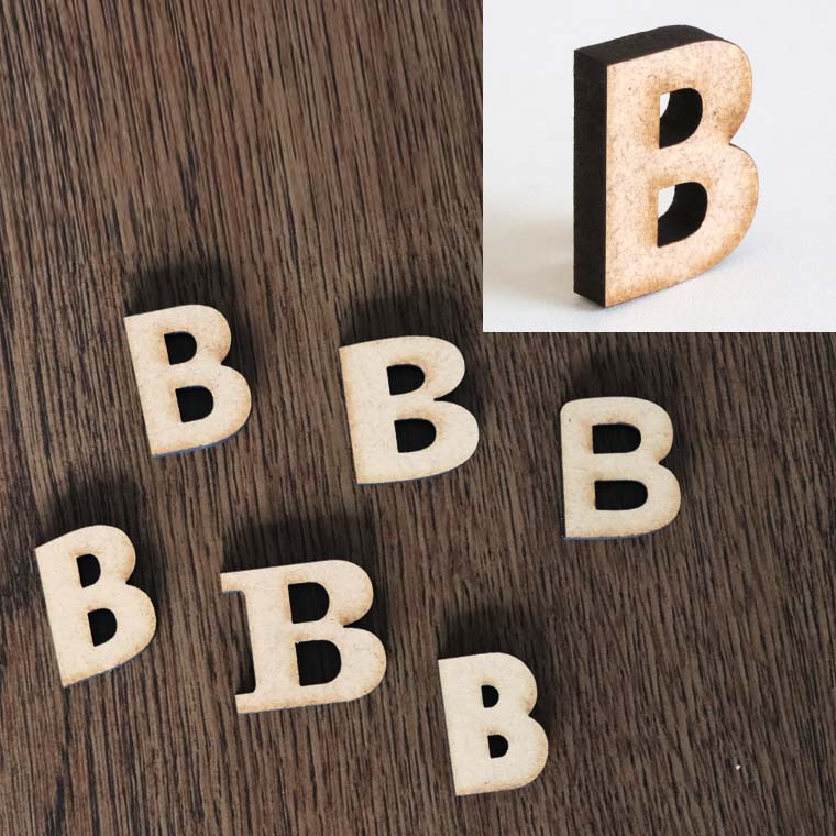 木製 MDF 切り抜き文字 アルファベット 大文字 20cm 厚さ5.5mm アンシャンテラボ / 英字 ローマ字 切り文字 切文字 DIY 看板 【ゆうパケット対応】 [2]