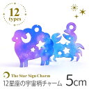 5cm アンシャンテラボ 宇宙柄 アクリルチャーム 星座 全12種 厚さ:2mm / 12星座 せいざ うお みずがめ やぎ いて さそり てんびん おとめ しし かに ふたご おうし おひつじ アクセサリーパーツ キーホルダー スペース ハンドメイド材料 レジン資材 飾り【ゆうパケット対応】