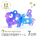 7cm アンシャンテラボ 宇宙柄 アクリルチャーム 星座 全12種 厚さ:2mm / 12星座 せいざ うお みずがめ やぎ いて さそり てんびん おとめ し...