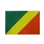 世界の国旗（約21×14cm）カ行国 ：コンゴ共和国 / 手旗 小さめ ミニ国旗 手持ち フラッグ 応援グッズ【ゆうパケット対応】