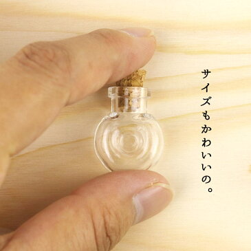 10個セット 六角型 24×20mm ガラス小瓶 / コルク瓶 コルク栓 ミニボトル 硝子ビン ガラスビン 素材入れ パーツ保管 ハンドメイド bottle ハーバリウム 瓶【ゆうパケット対応】