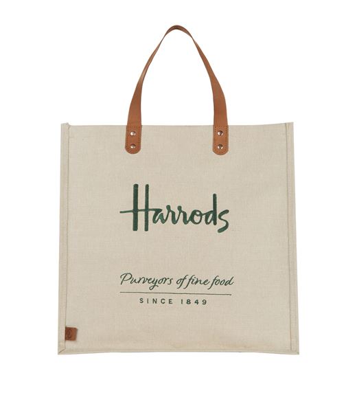 【送料無料】 [Harrods]ハロッズ トートバッグ 麻 ジュートバッグ jute grocery shopper bag [正規品]